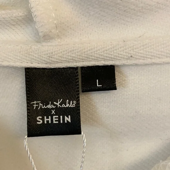 NWT Frida Kahlo x Shein Graphic Zip Front  Hoodie - Picture 7 of 10